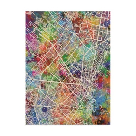 Michael Tompsett 'Bogota Colombia City Map' Canvas Art,35x47